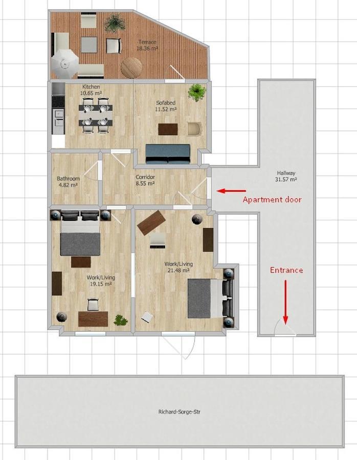 Ferienwohnung 90Sqm 2Br Design Gem - Outdoor Terrace Berlin Exterior foto
